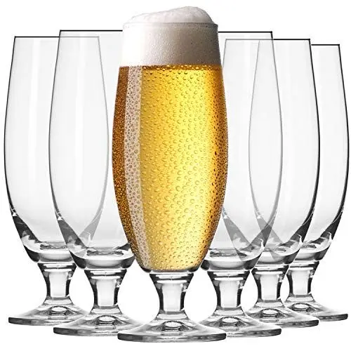 Produktbild: Krosno Pokal Craft Bier-Gläser 0,5 liter | Set von 6 | 500 ML | Elite Kollektion | Perfekt für Zuhause, Restaurants und Partys | Spülmaschinenfest
