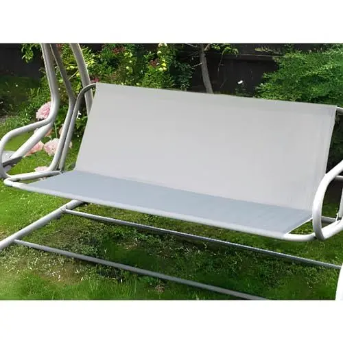 Produktbild: KRRRSJDJ Ersatz-Schaukelsitzbezug für Hollywoodschaukel,Gartenschaukel Sitzfläche Ersatz,wasserdichte 600D-Oxford-Stoff Gartenschaukel Sitzbezüge,Passform für 2-3Sitzer (148 * 52 * 52cm,Grau)