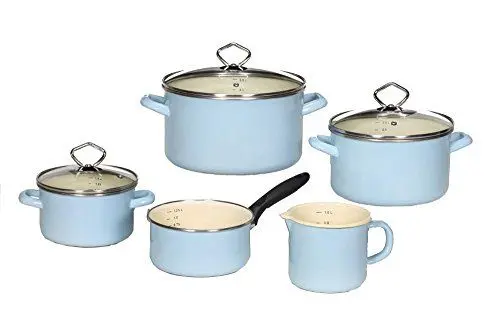 Produktbild: Krüger Karl 91866 Emaille-Topfset, 5 teilig, Blau