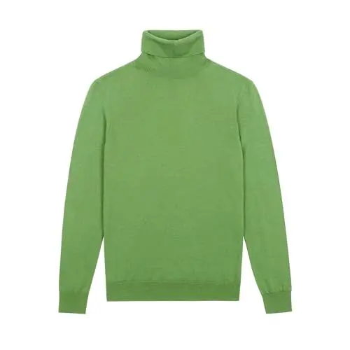 Produktbild: Krumba Damen Langarm Rollkragen Pullover: Casual Tailliert Leicht Strickpullover Jumper Sweater Grün L