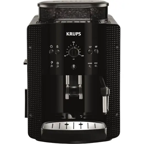 Produktbild: Krups Arabica Picto Kaffeevollautomat, Milchschaumdüse, 2-Tassen-Funktion, Drehregler, Einfache Reinigung, Kaffeemaschine, Schwarz, EA810870
