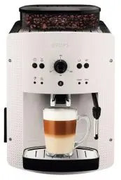 Produktbild: Krups Arabica Picto Kaffeevollautomat, Milchschaumdüse, 2-Tassen-Funktion, Drehregler, Einfache Reinigung, Kaffeemaschine, TÜV-Siegel, Weiß, EA810870