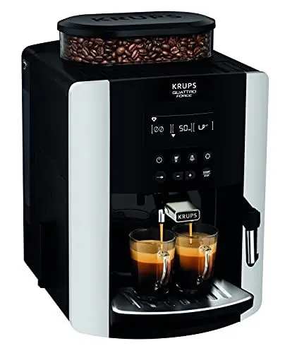 Produktbild: Krups EA8178 Arabica Display Quattro Force Kaffeevollautomat | 1450 Watt | Wassertankkapazität: 1,81 | Pumpendruck: 15 Bar | LCD-Display | schwarz/carbon-optik