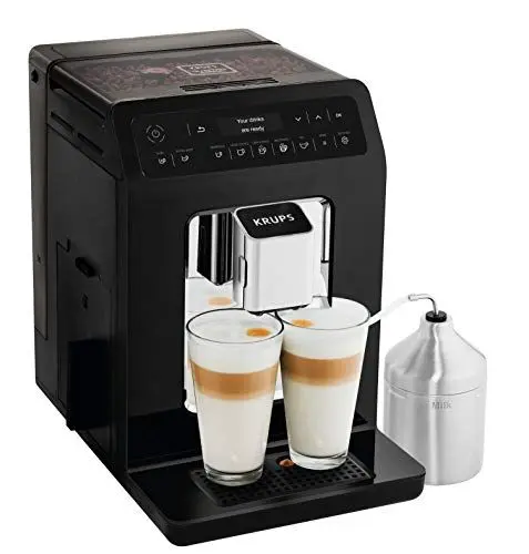 Produktbild: Krups EA8918 Evidence Kaffevollautomat | OLED-Display Barista Quattro Force Technologie | 12 Kaffee | 3 Tee Variationen | One-Touch-Cappuccino | 2-Tassen Funktion | schwarz