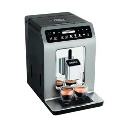 Produktbild: Krups Evidence Plus Kaffeevollautomat mit Milchschlauch, 19 Getränke, 2-Tassen-Funktion, Farbdisplay, Kaffeemaschine, TÜV-Siegel, Silber, EA894T10, Titanium-metallic