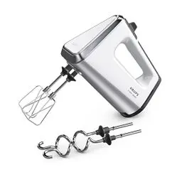 Produktbild: Krups 3Mix 9000 Handmixer, 750 Watt, Geschwindigkeitsregler, Turbomodus, Pulsfunktion, Mixer, ergonomischer Griff, langes Kabel, Handrührgerät inkl. Schneebesen und Knethaken, Schneeweiß, GN9101