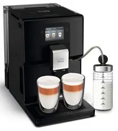 Produktbild: Krups Intuition Preference Kaffeevollautomat mit Milchschlauch, 11 Getränke, Personalisierung, 2-Tassen-Funktion, Kaffeemaschine, Schwarz, EA872810