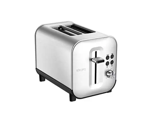 Produktbild: Krups KH682D Excellence Toaster, 8 Bräunungsstufen, 4 Funktionen, 2 Scheiben Toaster, Anhebevorrichtung, herausnehmbare Krümelschublade, 850 Watt, gebürsteter Edelstahl