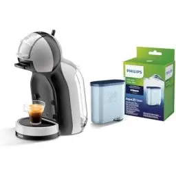 Produktbild: Krups KP123B Dolce Gusto Maschine Mini Me, Kaffeekapselmaschine & Philips AquaClean Kalk- und Wasserfilter für Espressomaschine, Kein Entkalken bis 5000 Tassen, Einzelpack