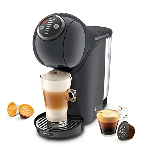 Produktbild: NESCAFÉ Dolce Gusto Genio S Plus by KRUPS, Kaffeekapselmaschine, Espresso Boost, Temperaturauswahl, Heiß- & Kaltgetränke,15 bar Pumpendruck, 0,8l Wassertank, 1500 Watt, Cosmic Grey, KP340B
