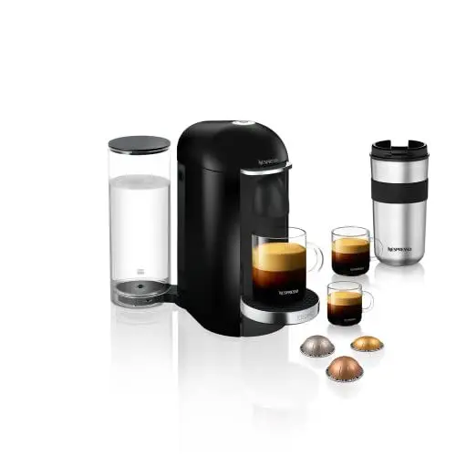 Produktbild: Nespresso Krups XN9008 Vertuo Plus Kaffeekapselmaschine, Piano Black, 1,7 L Wassertank