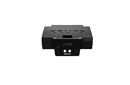 Produktbild: Krups Sandwichmaker, für perfekt zubereitete Sandwichtoasts in Dreiecksform, antihaftbeschichtete Platten, leichte Reinigung, kein Anbrennen, Temperaturkontrollleuchte, 850 W, 31,6x15,5x29,5cm, FDK451