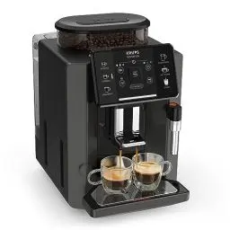 Produktbild: Krups Sensation Kaffeevollautomat, Milchschaumdüse, 5 Getränke, Filterkaffee-Funktion, 2-Tassen-Funktion, Kaffeemaschine, Schwarz, EA910810