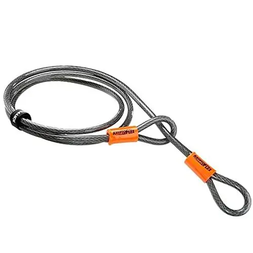 Produktbild: Kryptonite Unisex – Erwachsene Kryptoflex Schlösser, Schwarz, 10mm/220cm