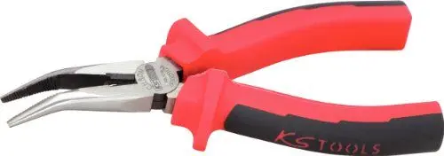 Produktbild: KS Tools 115.1019 ERGOTORQUE Flachrundzange, gebogen, 210mm
