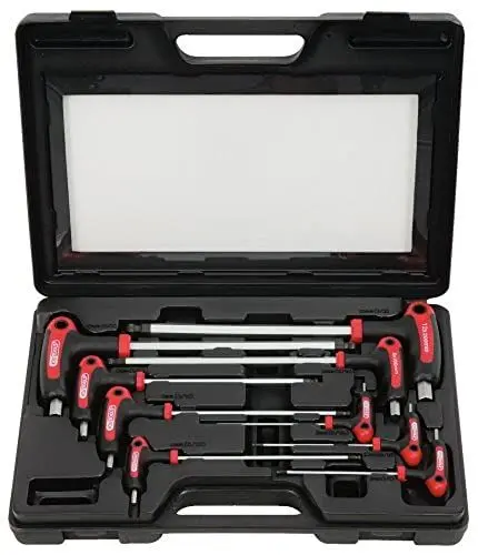 Produktbild: KS Tools 151.8150 ERGOTORQUEplus T-Griff-Innensechskant-Kugelkopf-Schlüssel-Satz, 9-tlg.
