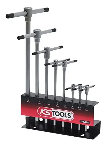 Produktbild: KS Tools 158.5111 8 Stück 8 Sechskantschlüssel - T-Griff/Ständer