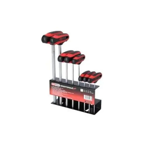 Produktbild: KS Tools 158.8130 ERGOTORQUEplus T-Griff-Innensechskant-Schlüssel-Satz, 8-tlg.