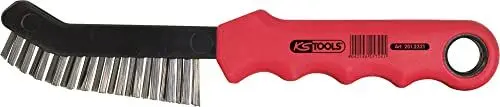 Produktbild: KS Tools 201.2321 Stahldraht-Bremssattel-Drahtbürste 2-reihig, spitz