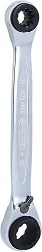 Produktbild: KS Tools 503.4565 4 in 1 GEARplus umschaltbar Doppel-Ratschenringschlüssel, 10x13x17x19mm