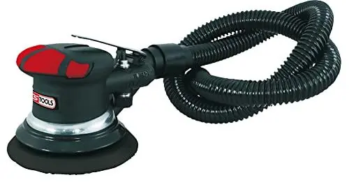 Produktbild: KS Tools 515.1257 – Schwingschleifer Pneumatisch, 6 Zoll, Exzenter, 5 mm – Schleifen und Polieren – ergonomisches Design – reduziert Vibrationen – Poliermaschine Auto