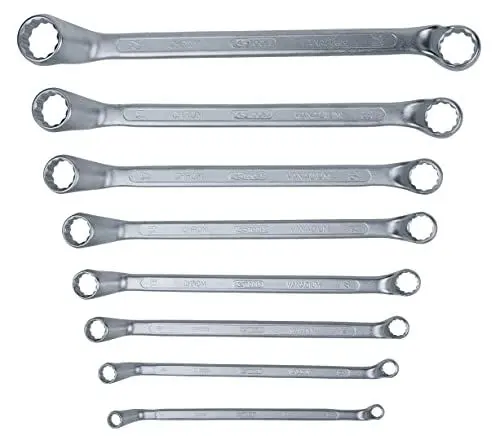 Produktbild: KS Tools 517.0248 CLASSIC Doppel-Ringschlüssel-Satz, gekröpft, 8-tlg. 6-22mm