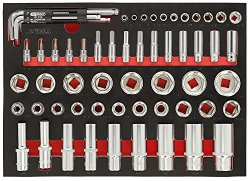 Produktbild: 'KS Tools 712.1010 Modul de 62 DOUILLES in Zoll 1/4 – 1/2 