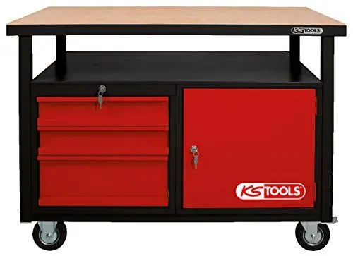 Produktbild: KS Tools 865.0101 Fahrbare Werkbank mit 3 Schubladen und 1 Tür