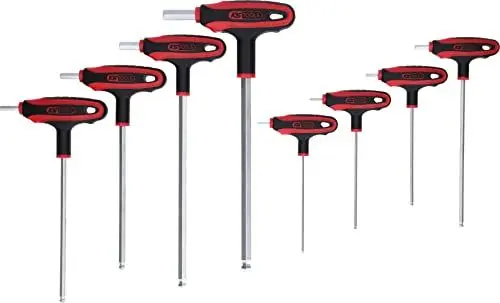 Produktbild: KS Tools 152 Tools 151.8155 ERGOTORQUEplus T-Griff-Innensechskant-Kugelkopf-Schlüssel-Satz, 8-tlg.