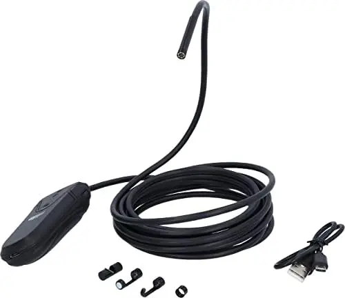 Produktbild: KS Tools KS 551 Tools 550.756 Wi-Fi-Videoskop-Satz mit Ø 5,5 mm 0° HD Frontkamera-Sonde, 5-tlg