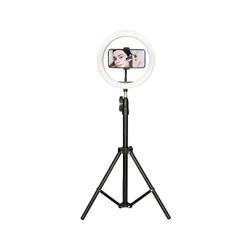 Produktbild: Ksix Studio Live LED-Ring mit Stativ, 1,60 cm, für Smartphone