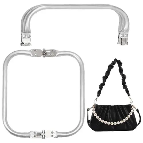 Produktbild: KSJEHW 2St Häkeltaschenverschlüssen, U-Förmige Aluminiumtaschenverschlüsse, Taschenverschluss Für Clutches - Diy-Zubehör Für Taschen Und Geldbörsen(19、24cm
