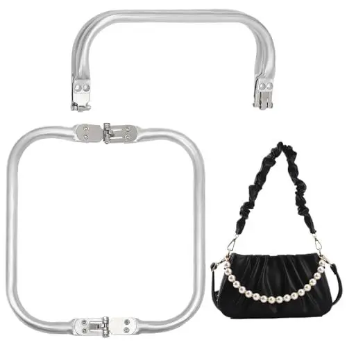 Produktbild: KSJEHW 2St Häkeltaschenverschlüssen, U-Förmige Aluminiumtaschenverschlüsse, Taschenverschluss Für Clutches - Diy-Zubehör Für Taschen Und Geldbörsen(16cm