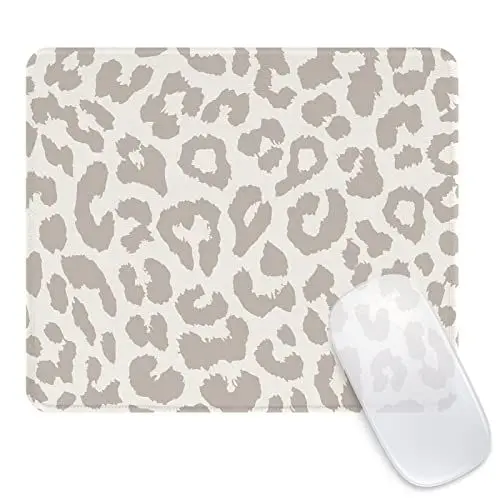 Produktbild: Ksriylm Mauspad,Quadratisches Niedliches Grauer Leopard Mouse Pad,für Büro und Zuhause,Mousepad mit Motiv,wasserdichtes Mousepad,rutschfeste Gummiunterseite,Computer-Mauspads für kabellose Maus