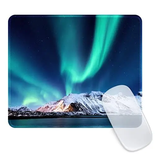 Produktbild: Ksriylm Mauspad,Quadratisches Nordlicht Serie Mouse Pad,FüR BüRo Und Zuhause,Mousepad Mit Motiv,Wasserdichtes Mousepad,rutschfeste Gummiunterseite,Computer-Mauspads FüR Kabellose Maus