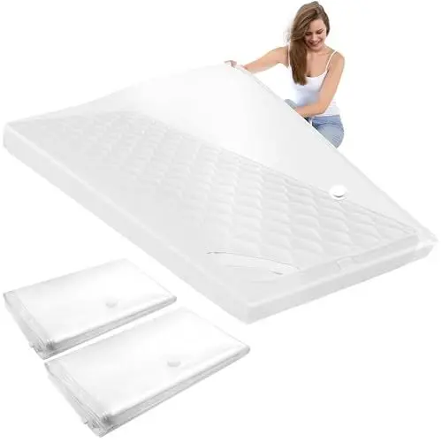 Produktbild: Kssvzz 2 Stück Vakuumbeutel für Matratzen bis 200 * 80cm, Stabiler XXL Wasserdicht Aufbewahrungsbeutel für Matratze, Wiederverwendbar, 75% Platzsparend, Beutelgröße: 220x100cm
