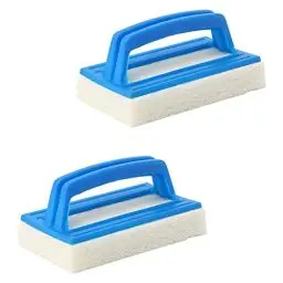 Produktbild: Ksvaye 2 Stück Poolbürste Pool Schwamm Bürste Pool Reinigungsbürste Schwimmbadbürste Handbürste Poolreinigung Handschrubber Schwimmbad Teich Bürste mit Griff zum Reinigen von Schmutz und Moos