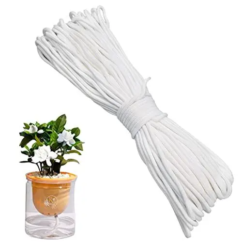 Produktbild: Ksvaye 30 Meter 4mm Selbstbewässerung Docht Selbstbewässernde Dochtschnur Baumwolle Bewässerungsseil Tropfbewässerung Seil für Indoor Outdoor Urlaub Automatisches Bewässerungssystem Topfpflanze