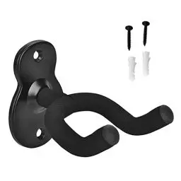Produktbild: Ksvaye Gitarrenhalter für Die Wand Gitarrenhalterung Gitarren Wandhalterung Metall Universal Gitarren Haken für Akustikgitarre Klassische Gitarre E-Gitarre Bass Ukulele (Schwarz)