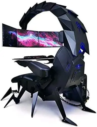 Produktbild: KSWBD Office Chair Game Cockpit, Gaming -Stuhl Ergonomic Office Chair PC Chair mit Massage Lendenwirtschaft, PU Leder High Back a