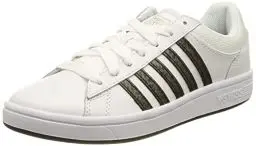 Produktbild: K-Swiss Damen Court Winston Sneaker, White/Black Panther, 37.5 EU