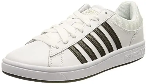 Produktbild: K-Swiss Damen Court Winston Sneaker, White/Black Panther, 37.5 EU