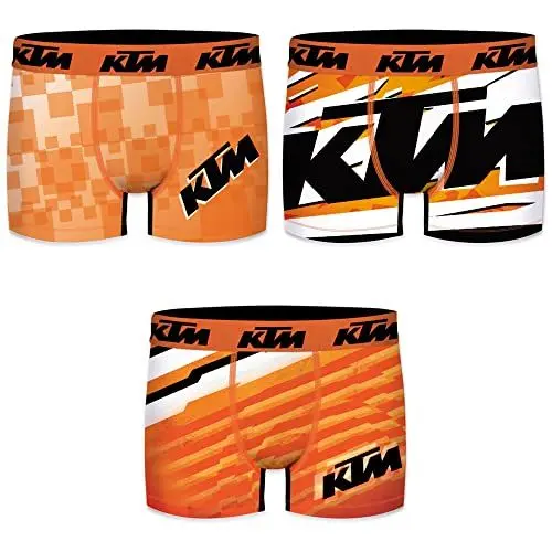 Produktbild: KTM by Freegun Boxershorts für Herren Unterwäsche Polyester Pant Men´s Boxer 3 er Pack, Bekleidungsgröße:M, Modelle:Set 1