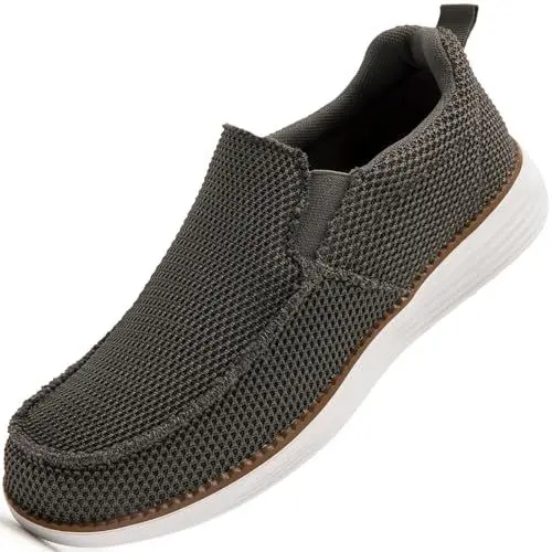 Produktbild: KTVHYW Herren Loafer Slip On Sneakers Slipper Schuhe Laufschuhe Mokassins Turnschuhe Sportschuhe Bequeme und Atmungsaktive Tennisschuhe-Dark grey-44