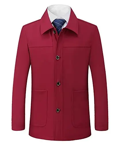 Produktbild: KTWOLEN Herren Freizeitjacke Leichte Jacken Fliegerjacke Blouson Lange Ärmel Business Steppjacke Sportjacke Freizeitjacke mit Knopfverschluss