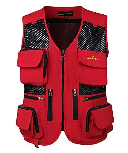 Produktbild: KTWOLEN Herren Westen Outdoor Sport Safari Weste Fotografie Trekking Wander Angler Camping Weste mit Multi-Tasche Freizeit Ärmellos Jacke Anglerwesten