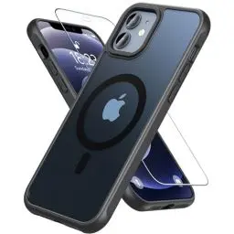 Produktbild: Kuaguozhe für iPhone 12/iPhone 12 Pro Hülle für MagSafe, Magnetische Handyhülle mit Schutzfolie, Stoßfest Schutzhülle für iPhone 12/12 Pro (Schwarz)