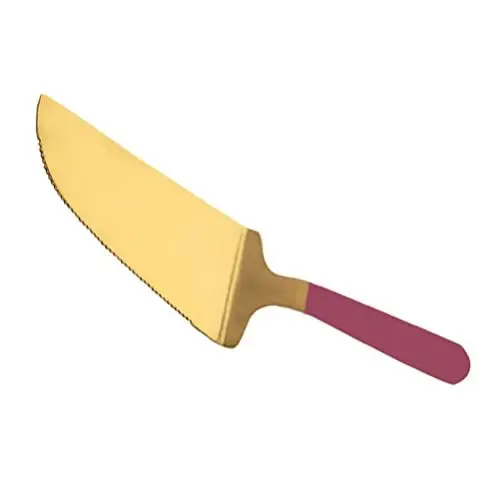 Produktbild: Kuchenheber Tortenmesser Edelstahl Kuchenretter Kuchenschaufel: Pizza K?se Torte Besteck Sahne Spachtel Golden Rot Dessert Kuchen Transfer Anheben Zuhause Cafe B?ckerei