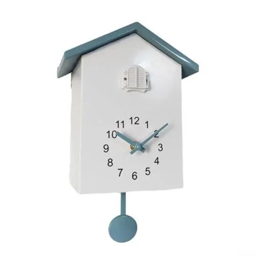 Produktbild: Kuckucksuhr, natürliche Vogelstimmen, Anruf, Vogelhaus, Wandkunst, Kuckuck-Wanduhr für Zuhause, Wohnzimmer, Büro, Dekoration (weiß + grau)