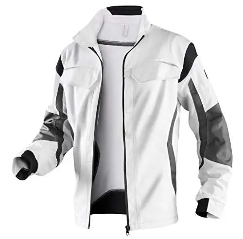 Produktbild: KÜBLER Workwear KÜBLER PULSSCHLAG Arbeitsjacke weiß, Größe 56, Unisex-Arbeitsjacke aus Mischgewebe, robuste Arbeitsjacke
